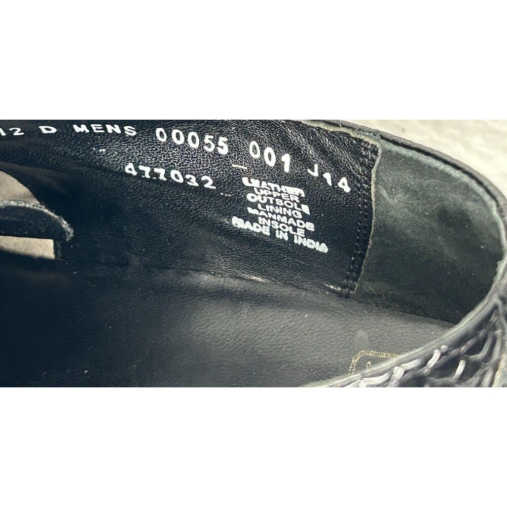 Stacy Adams Madison Anaconda Plain Toe Oxford Mens Size 12 D Black Formal Attire - Picture 4 of 14